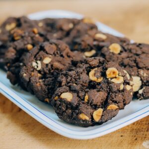 Recept voor makkelijke vegan double chocolat chip cookies